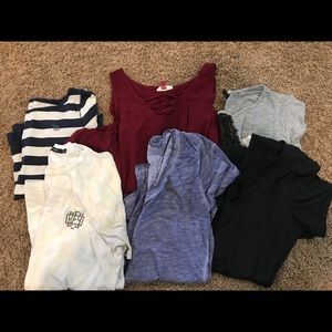 group of shirts